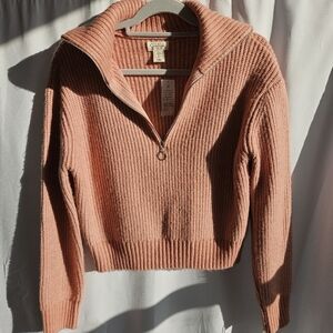 Jessica Simpson Soft Peach Cozy Ribbed Pullover Sweater